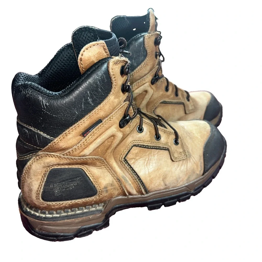 RED WING boots ASTMF2892-11 EH Men's Work Boots Brown Leather Waterproof Sz 11 D